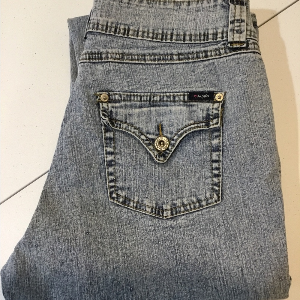 Angel Jeans Light Blue High-Rise Denim with Decorative Back Pocket